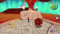Getting the ? Coin will make the Fire Flower appear on this platform you passed earlier