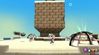 Get the Bullet Bill to chase you while trying to make sure it doesn’t hit one of the Dry Bones