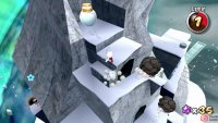 You have to make it to the snowman before the Fire Flower wears off