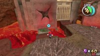 wait for the lava to lower and you’ll see the wheel that you need to spin