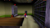 In the same room as the second coin, the third is on the other bookshelf