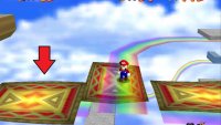 Take the carpet pointed out in the screenshot to go to the big house