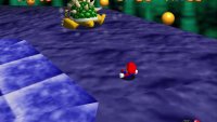 Throwing Bowser into a bomb might take some practice