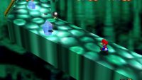 The third coin is slightly hidden by the crystal