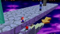 The third coin is underneath the seesaw platform, on a tiny ledge