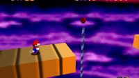 The seventh coin is sitting on top of this pole