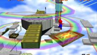 You will have to jump over the “arms” of the rotating platform multiple times