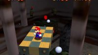 Ride this automatic elevator to reach Red Coins 5 and 6