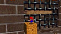 You’ll have to break this block in order to get inside and on the elevator