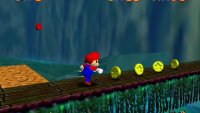 There are 15 coins on the thing walkways by the ship
