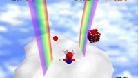 The second coin is on a lower cloud near the beginning