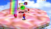 The third coin is on the island with the Bob-Omb Buddy