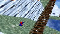 Sliding down the hill next to the bridge will get you to the bottom quicker