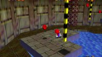 The first coin will be on the platform you reach via the “stairs”