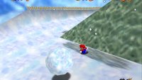 Try to quickly get in front of the giant snowball
