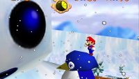 You can climb onto the penguin’s head