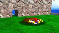 Ground Pounding the Grand Goombas will yield a Blue Coin