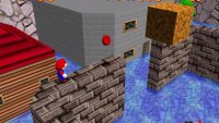 The fifth and sixth coins are inside the blocks on this wall