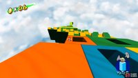 keep on the red block and get ready to veer to the left after you hit the ramp