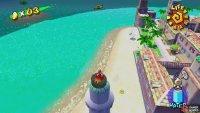 There is a button on top of the lighthouse