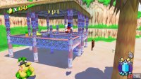 You can find Blue Coin #14 under the roof of the cabana by the start