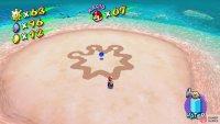 One of the hidden designs on the beach that yields a Blue Coin