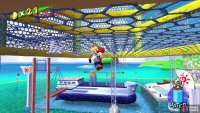 Rocket yourself to the underside of the yellow cage