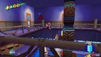 Wall jumping off the totem in the middle of the room makes it easier to get the coin on the second floor