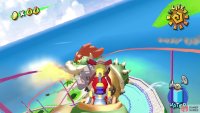 Shoot rocket missiles at Bowser to damage him