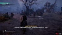 Approach the crowd to begin a cutscene and meet Oswald.