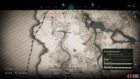The location of Odin Mine Hideout. You’ll need to approach from the east, as shown here, to find the entrance.