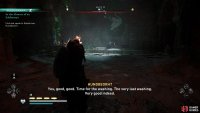Approach the woman in the depths of the keep to begin a cutscene.