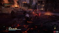 You should avoid the red rune aura attacks of the bandits with a dodge or roll, as they can’t be parried.