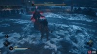 A red aurora will appear when Kjotve is about to initiate a punch attack.
