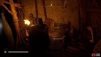 The chest is located in a small hidden armory room behind the throne.