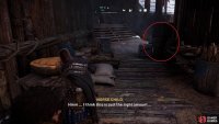 You’ll find the child behind the wall just north of the honeycomb. 
