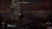 Look out for when Balor raises his weapon in the air behind him before slamming it down, indicating the beginning of the beam attack which runs over the ground.