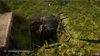 You’ll need to destroy the floor before you can loot the artifact.