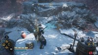 Shoot the ice near the fire pots to reveal the chest.