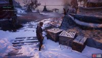 To loot from crates you’ll first need to destroy them with a basic attack.