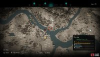 The location of the chest, at the end of the northern broken bridge.