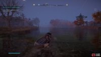 Take the boat and pursue Lady Aethelswith to the island camp.