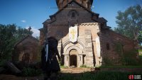 The large church in the northwest of the abbey.