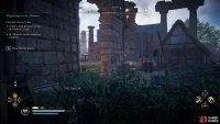 Climb the ruins to use the rope leading to an entry to the monastery through a window.