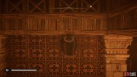 Climb the intricate wooden wall to reach the second floor of the Bishop’s Residence.