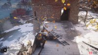 You should be able to catch the paper as it reaches the ladder on the wall.