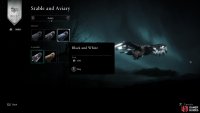 You can customize your raven and mount using the stable and aviary.