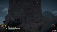 Use Incendiary Powder Trap to destroy the barricade at the bottom of the tower.