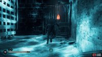 You’ll need to hit the first pulley with a melee strike to raise the gate to your left.