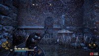 You can use the Incendiary Powder Trap ranged ability to destroy the wall.